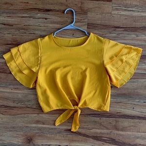 Shein Size M Ruffle Sleeve Top